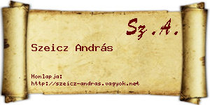 Szeicz András névjegykártya