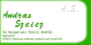 andras szeicz business card